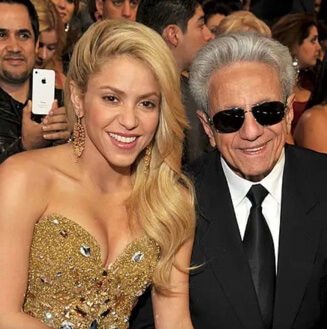 William Mebarak Chadid with his daughter, Shakira.